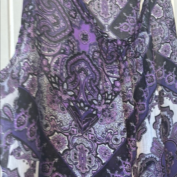 TeenBell Purple and Gray Asymmetrical Tank Top - Picture 3 of 6